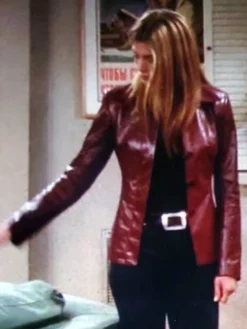 Rachel-Green-Friends-Rachel-Maroon-Leather-Jacket