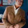 Roger Movie Masterplan 2026 Stanley Tucci Brown Wool Jacket On Sale