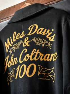 Roots of Fight Miles Davis & John Coltrane Workwear Black Wool Jacket back view