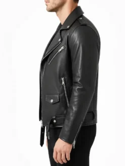 Rustline-Black-Leather-Biker-Jacket-For-Mens