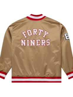 SF 49ers Gold 80th Anniversary Heavyweight Satin Jacket