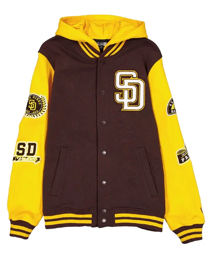 San Diego Padres Throwback Patch Letterman Varsity Jacket