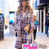 Sarah Jessica Parker And Just Like That Plaid Trench Coat