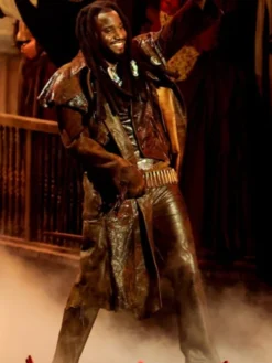 Shaboozey 2026 VMAs Performance Brown Leather Coat