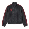 Shadow-The-Hedgehog-Black-Suede-Bomber-Jacket-Front