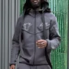 Shanghai-Sheck-Wes-Rocking-Wagyu-x-Nike-Grey-Fleece-Hooded-Full-Zip-Jacket