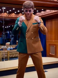 Shara Bullet Two-Tone Color-Block Double-Breasted Suit