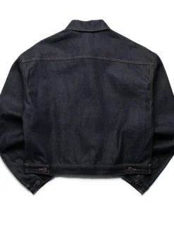 Shemar Stewart Cleveland Browns Boredom Kills Spider Type Dark Blue Denim With Rivet Jacket back view