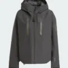 Shop Adidas Performance Myshelter 2.5-layer Rain.RDY Light Hooded Jacket In Black