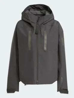 Shop Adidas Performance Myshelter 2.5-layer Rain.RDY Light Hooded Jacket In Black