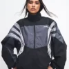 Shop Adidas Santiago Black Full Zip Up Track Top Jacket For Women