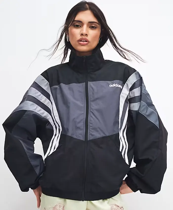 Shop Adidas Santiago Black Full Zip Up Track Top Jacket For Women