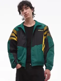 Shop Adidas Santiago Dark Green Full Zip Up Track Top Jacket For Men