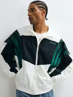 Shop Adidas Santiago Off White Full Zip Up Track Top Jacket For Men