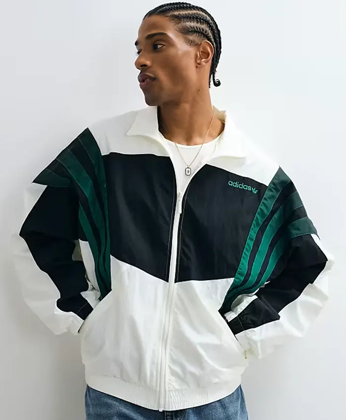 Shop Adidas Santiago Off White Full Zip Up Track Top Jacket For Men