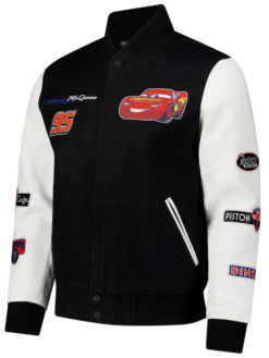 Shop Cars Freeze Max Radiator Full-Zip Black And White Varsity Jacket Sale