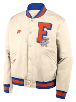 Shop Florida Gators Legacy Men's Nike College Full-Snap Bomber Varsity Jacket For Sale