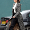 Shop Fool Me Once Maya Stern Long Trench Coat In Gray