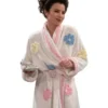 Shop Fran Drescher The Nanny Floral Bathrobe In White
