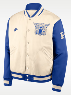 Shop Kentucky Legacy Nike College Full-Snap Bomber Varsity Jacket For Sale