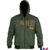 Shop Marvel Doctor Doom Army Latveria Doomstadt Green Hooded Jacket front view