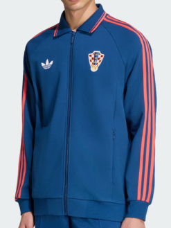 Shop Men's Adidas Croatia Away Anthem Full Zip Up Jacket In Blue