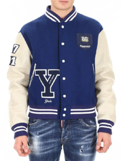 Shop Men's Calvin Klein Yale University Letterman Varsity Jacket For Sale