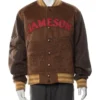 Shop Men's Jameson x KidSuper Wool Varsity Jacket In Brown