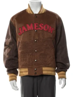 Shop Men's Jameson x KidSuper Wool Varsity Jacket In Brown