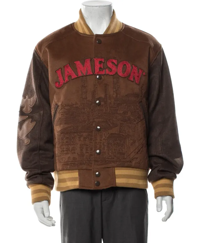 Shop Men's Jameson x KidSuper Wool Varsity Jacket In Brown