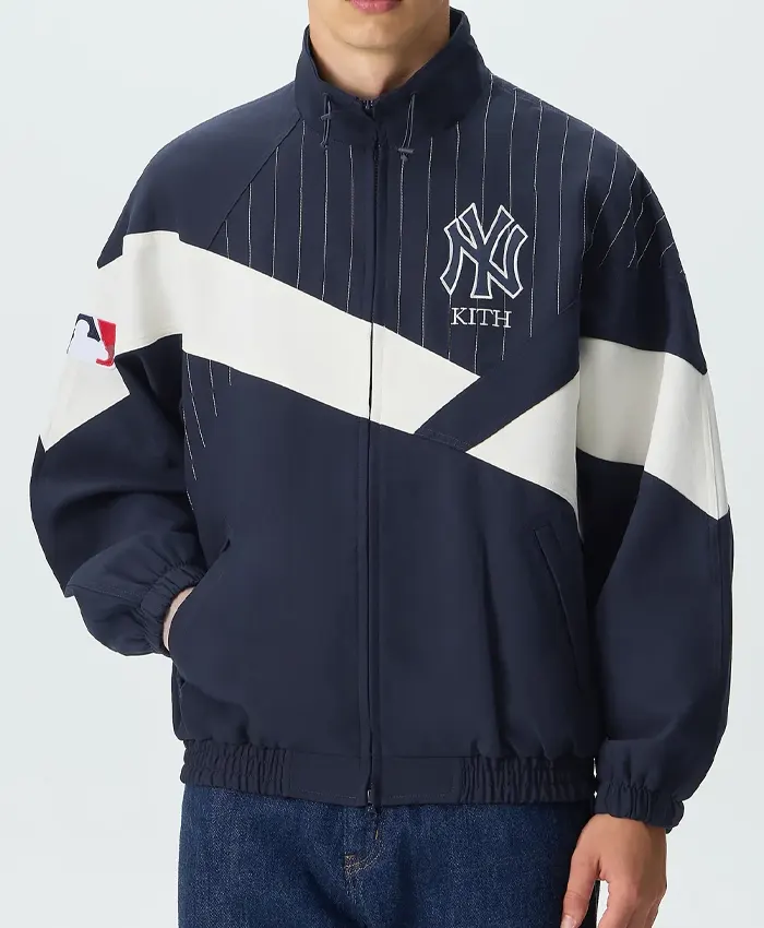 Shop Men's Kith for the New York Yankees 2026 Double Weave Shiloh Jacket For Sale