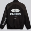 Shop Men's NFL Oakland Raiders lululemon Black Nylon Oversized Track Jacket For Sale