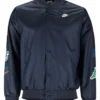 Shop Men's Nike Sportswear Club Navy Varsity Jacket For Sale
