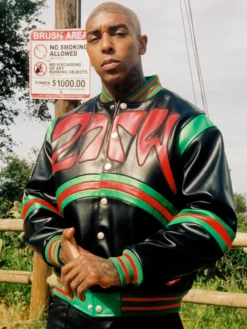 Shop Men's ZTTW Baseball Black Leather Jacket For Sale