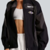 Shop NFL Baltimore Ravens lululemon Women's Ventilated Oversized Track Jacket In Black