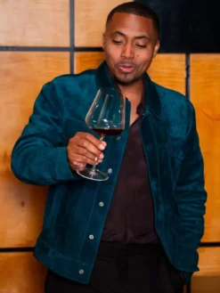 Shop Nasir Jones 53rd Birthday Suede Leather Jacket For Sale