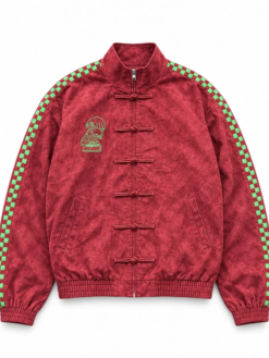 Shop Neptun x Sonic 2026 Red Suede Leather Jacket For Women and Men