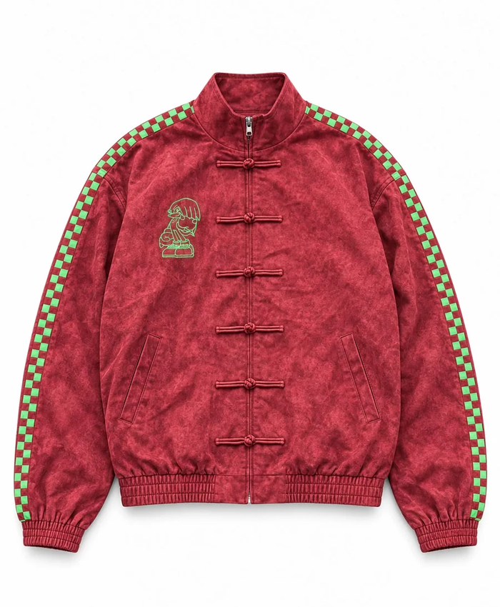 Shop Neptun x Sonic 2026 Red Suede Leather Jacket For Women and Men