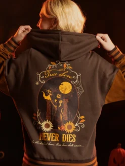 Shop-New-Disney-Her-Universe-The-Nightmare-Before-Christmas-Brown-Hooded-Floral-Jacket