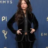 Shop Odessa A’zion Emmy Awards 2026 Black Velvet Fringed Jacket For Sale