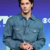 Shop Off Campus Belmont Cameli VMAs Blue Denim Jacket For Sale
