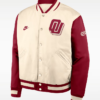 Shop Oklahoma Legacy Nike College Full-Snap Bomber Varsity Jacket For Sale