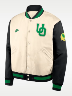 Shop Oregon Legacy Men's Nike College Full-Snap Bomber Varsity Jacket For Sale