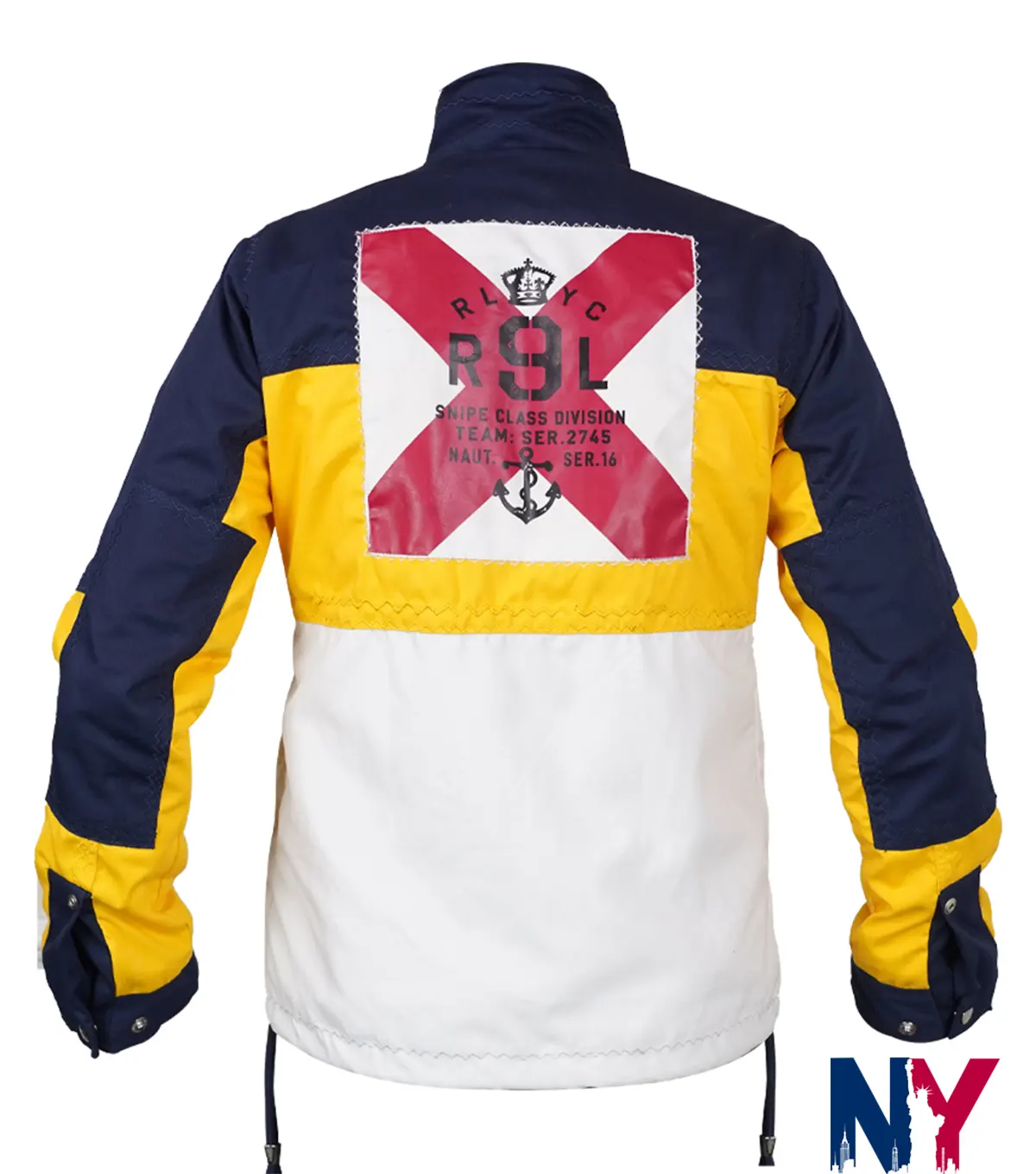 Shop Polo Ralph Lauren Rare Yacht Club Colorblock PRL Sailing Windbreaker Jacket back view