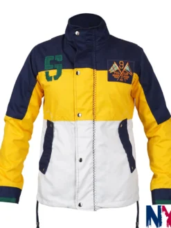 Shop Polo Ralph Lauren Rare Yacht Club PRL Sailing Colorblock Windbreaker Jacket front view