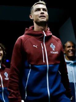Shop Ronaldo Portugal National Team Tech Hoodie Style Jacket