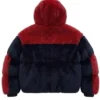 Shop-Spider-Man-Red-and-Black-Shearling-Fur-Puffer-Jacket