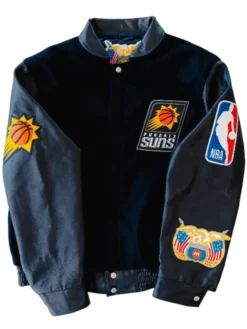 Shop Suns x Jeff Hamilton x Andrea Bocelli Black Letterman Varsity Jacket