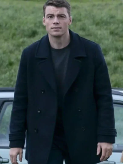 Shop The Night Agent Gabriel Basso Peacoat In Blue