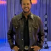 Shop The Tonight Show Luke Bryan Brown Leather Jacket For Sale